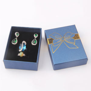 Boîte à bijoux pour collier et boucles d'oreilles, boîte à bagues, boîte à bijoux fantaisie personnalisée, petite boîte rigide en carton, <span class=keywords><strong>papier</strong></span> dur, vente en gros, écologique, luxe - Product Image 5