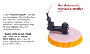 Cepillo de Limpieza de Paneles Solares Eléctrico de Una Sola Cabeza, Telescópico, con Rociador de Agua, para Módulos Fotovoltaicos - Product Image 6