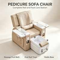 Fauteuil de pédicure électrique de luxe avec dossier unique, bain de pieds à remous et équipement de salon de beauté