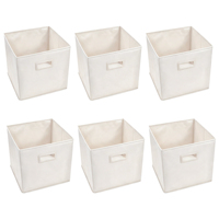 Boîte de rangement pliable en tissu avec poignée pour vêtements, jouets et livres