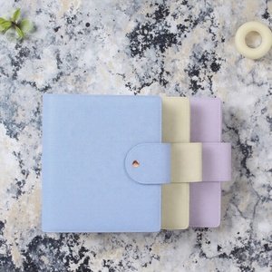 Hongbo 11色A5ソフトグレインレザーローズゴールドリングバウンドアジェンダプランナーバインダー予算挿入可能 - Product Image 1