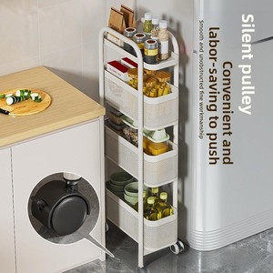 Oem nhiều lớp kim loại lưu trữ nhà bếp giá tầng thường vụ khoảng cách giỏ hàng cho tủ lạnh nhà vệ sinh đồ ăn tổ chức món ăn giá - Product Image 2