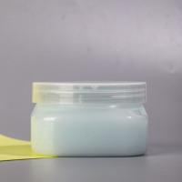 PET 100% PCR Pots rouges Pots de lotion pour le corps colorés avec étiquettes 180ml 250ml Pot carré personnalisé avec couvercles