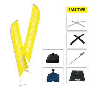 Bannière publicitaire flexible personnalisée pour stand de promotion en plein air, décoration de stand de <span class=keywords><strong>plage</strong></span>, bannière publicitaire, bannière à plumes - Product Image 2