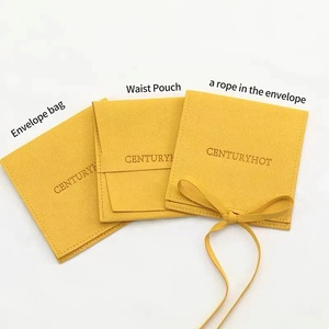 In Stock Custom Microfiber Suede Jewelry <b>Packaging</b> Bags and <b>Box</b>, Gift Velvet Wholesale Jewelry Pouch with Pad - Product Image 4
