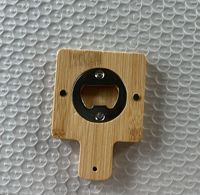 Logo personnalisé Promotionnel Bambou Métal Aimant de Réfrigérateur Ouvre-Bière en Acier Inoxydable Forme Portable Ouvre-Bouteille pour la Décoration de la Maison