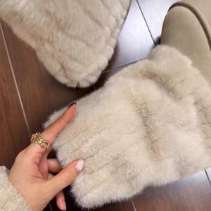 Trending Winter Snow Fur Women Waterproof Thermal Boots UGGS Classic Wholesale Custom Logo Furry Platform Moon Casual Boot - Product Image 4