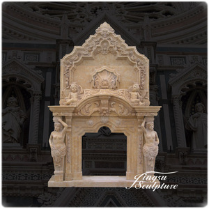 Uso interior tamaño personalizado <span class=keywords><strong>de</strong></span> mármol antiguo <span class=keywords><strong>de</strong></span> chimenea - Product Image 6