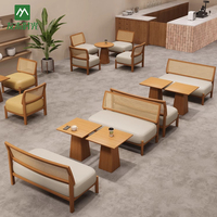 Meubles de restaurant commerciaux en bois massif, design nordique, écologiques, durables, ensemble chaise et table, café, salon de thé, salon