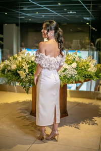 Vestido de Festa Sereia LY-PD0305 com Corpete de Cetim e Flores 3D, Tomara que Caia, Sexy, para Mulheres, Vestidos de Baile e Formatura - Product Image 5