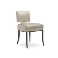 Chaise de salle à manger, chaise d'appoint rembourrée avec assise capitonnée, chaise d'appoint sans accoudoirs à dossier incurvé pour cuisine et salon