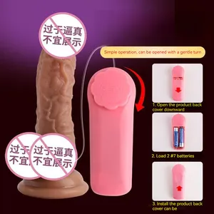 Forte vibration gode femme doux gode pénis réaliste femmes jouets sexuels masturbateur godes pour femmes