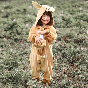 Trẻ Em Kangaroo Mẹ Mascotte Halloween Trang Phục Chàng Trai Cô Gái Cosplay Linh Vật Trang Phục Áo Liền Quần Bé Cha Mẹ Trẻ Em Động Vật Có Mũ Trùm đầu Ăn Mặc - Product Image 1