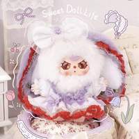 Meilleures ventes 100% authentiques Lot de 6 Poupées en peluche courtes faites à la main, mini lapins, collection Anime Flower Field Messenger Blind Box, pour bébés