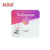 Plaque d'évaluation personnalisée Socia Media Acrylique WhatsApp NFC Carte de visite personnalisée
