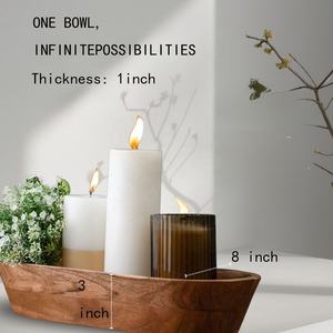 Grand bol décoratif en bois fait à la main pour la décoration <span class=keywords><strong>de</strong></span> la maison, <span class=keywords><strong>comptoir</strong></span> <span class=keywords><strong>de</strong></span> cuisine - Product Image 5