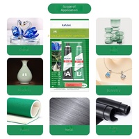 Kafuter Clear Two Component Epoxy Adhesive Fast Curing AB Glue Tahan Panas 120C untuk Kaca Kristal Logam