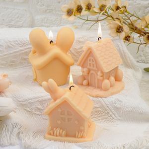 Exquisite Mushroom Egg <strong>House</strong> Silicone Candle Mold Rabbit Flower <strong>House</strong> Resin Soap Mold for Candle Making Easter Art Decoration - Product Image 3