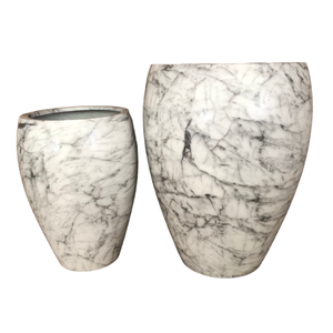 Juego de macetas de jardín de fibra de vidrio de Color personalizado de Vietnam, 3-4 Uds., decoración de maceta redonda para sala de estar al aire libre, decoración del hogar - Product Image 2