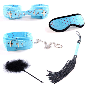 Tether <span class=keywords><strong>giocattolo</strong></span> flirt 5-piece set a mano in pelle collo manica <span class=keywords><strong>giocattolo</strong></span> del sesso delle donne di attrezzature <span class=keywords><strong>manette</strong></span> - Product Image 2