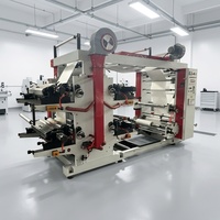 Machine d'impression flexographique automatique haute vitesse pour sacs en T-shirt et films, conforme aux normes CE, avec système d'empilage, pour impression sur plastique et papier, type plaque d'impression typographique