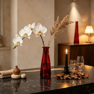 Jarrón de Vidrio Cónico con Acabado de <span class=keywords><strong>Cristal</strong></span> Transparente en Diseño Delgado <span class=keywords><strong>para</strong></span> Decoración de Hoteles y Restaurantes con Servicio de Calidad - Product Image 3