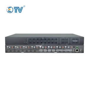 ETV 4k חלקה 8x8 מטריקס switcher מרחוק מול כפתורים RS232 IR בקרת 8 ב 8 מתוך וידאו מטריקס switcher