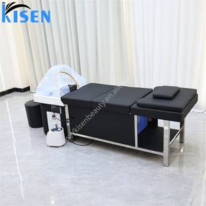 Kisen No Plumbing <b>Bed</b> Shampoo Head Spa Furniture with Water Storage <b>Heater</b> Water Circulation Fumigation Hair Treatment Bowl - Product Image 3
