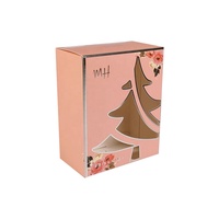 Outil de maquillage de soin de la peau de luxe personnalisé forme spéciale noël cosmétique beauté carton cadeau boîtes d'emballage en papier ensemble avec fenêtre