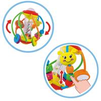 Balle d'activités pour bébé 3M+, hochet avec fonctions de préhension et de rotation, jouet sensoriel éducatif pour l'éveil des nourrissons