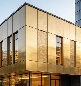 Panneau de revêtement mural Alucobond ACP Guangzhou Foshan pour façade de cuisine, miroir doré intérieur, matériaux de construction ACM pour finition de <span class=keywords><strong>maison</strong></span> - Product Image 5