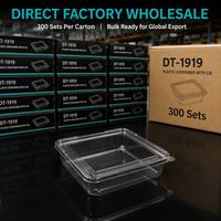 Boîtes de rangement en plastique, boîte à gâteau transparente, contenants alimentaires, boîte d'emballage, boîte à hamburger, boîtes de boulangerie personnalisées imprimées