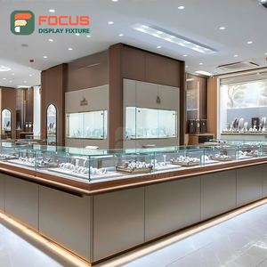 Custom Commercial Retail Jewelry Display Cabinet Tempered Glass Panel Boutique Space Display Cabinet - Product Image 6