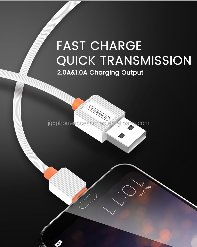 Wholesale 2.1A 1M Mobile Phone Charging Data Cable Phone Accesories For Samsung Micro Usb Cable