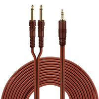 Câble audio stéréo Yinyu AC036P 6,35 mm vers 3,5 mm pour mixeur, amplificateur, interface audio, ordinateur portable