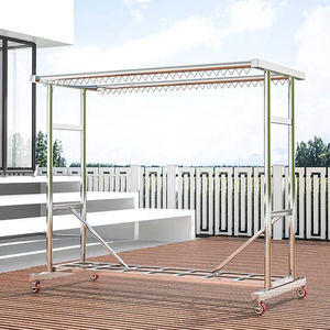Séchoir à linge double barre en acier inoxydable 304, design moderne, marque Mai Huan, multi-usage pour maison, villa, balcon, extérieur, Chine - Product Image 4