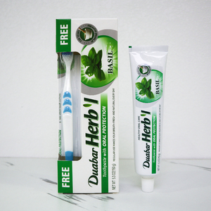 Albahaca cuidado bucal blanqueamiento 150g <span class=keywords><strong>pasta</strong></span> de dientes y cepillo de dientes Anti amarillo limpieza <span class=keywords><strong>pasta</strong></span> de dientes - Product Image 2