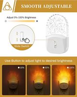 ZHILAI Veilleuse LED moderne mini en acrylique ambre avec capteur, à brancher, à intensité variable, économie d'énergie, pour chambre et couloir, certifiée FCC