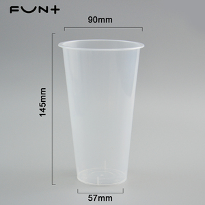 Custom Logo Cup High Transparent Clear 360ml 500ml 700ml <strong>Disposable</strong> <strong>Glass</strong> for Bubble Tea Cups Plastic PP Cup - Product Image 4