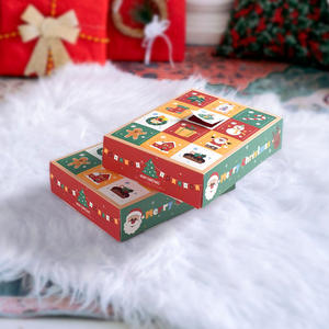 Boîte cadeau de Noël créative et amusante pour l'Avent, avec 12 compartiments, en papier perforé DIY, mélange de couleurs métalliques, pour célébrations festives de Noël - Product Image 6