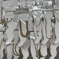 Chevillères tendance en acier inoxydable plaqué or 18 carats avec diamants, maillons cubains, personnalisables, inaltérables et étanches pour femme, idéales pour les soirées