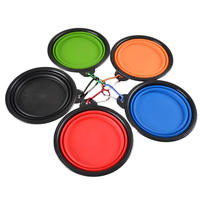 Bol pour chien, petit bol d'alimentation en silicone pour animaux de compagnie, accessoires de voyage pour chiens et chats, récipient pliable pour nourriture et eau