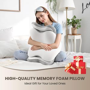 Oreiller ergonomique en mousse à mémoire de forme pour soulager la douleur, soutien orthopédique pour dormeurs sur le côté et le dos, oreiller de lit ergonomique en mousse à mémoire de forme, forme papillon - Product Image 3
