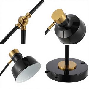 Minimalist <b>Matte</b> Gold Brass <b>Table</b> Lamp with Removable Design for Diwali Home Office & Bedroom Use - Product Image 1