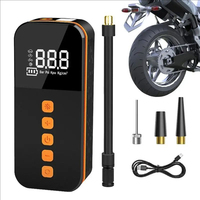 Compresseur d'air multifonctionnel automatique pour pneus, pompe électrique portable numérique avec lumière LED pour voiture, vélo, ballon