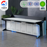 Console modulaire extensible en métal moderne pour station de surveillance, salle de contrôle, aménagement de bureau commercial, mobilier