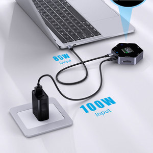 Mở rộng Dock Type-C hiển thị thông minh 4K 60Hz HD HDTV tám trong một đa cổng Hub Splitter với PD sạc và <span class=keywords><strong>USB</strong></span> <span class=keywords><strong>Extender</strong></span> - Product Image 5