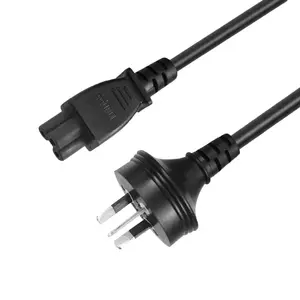 Cable de alimentación CA de alta resistencia para máquina de soldadura, extensión de núcleo de 3 cables australianos, IEC320 c5 250V