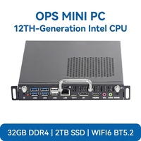 Ordinateur industriel sans ventilateur INYUDA M12U M13U, module Intel Core I5 I7 de 12e/13e génération pour utilisation sur tableau blanc interactif