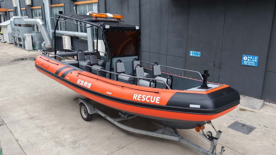 Front Console Rhib Reachsea PVC RHIB RIB Aluminum Hull Rigid Inflatable Boat 14 People ...